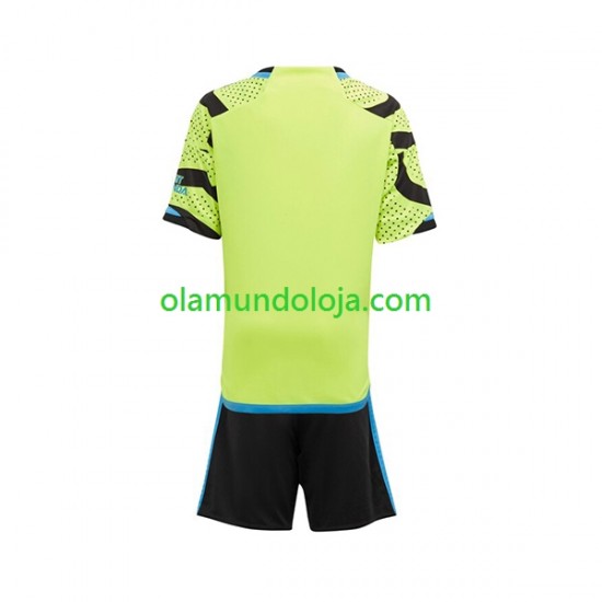 Camisola Arsenal Criança Equipamento Segundo 2023-2024 Manga Curta